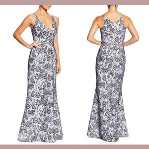 NEW Dress The Population [‎ Small ] Karen Sequin & Lace Trumpet Gown